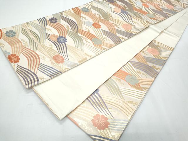 平和屋着物◎六通柄袋帯 唐織 能小袖 金彩 正絹 逸品 CABF7926th