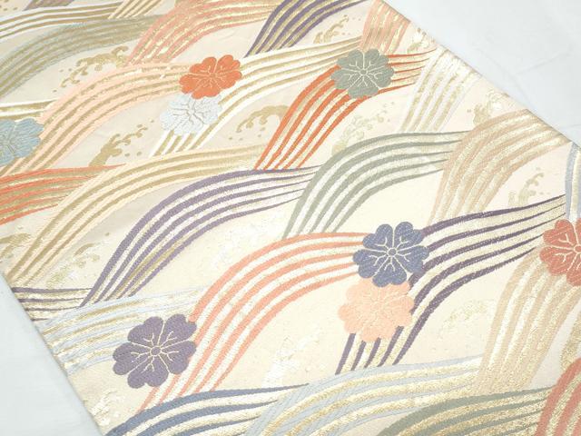 平和屋着物◎六通柄袋帯 唐織 能小袖 金彩 正絹 逸品 CABF7926th