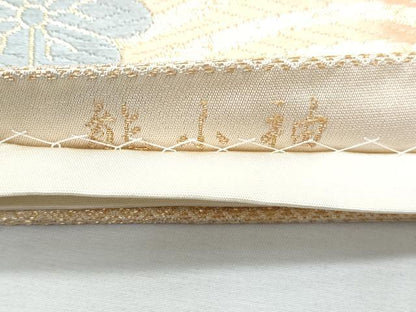平和屋着物◎六通柄袋帯 唐織 能小袖 金彩 正絹 逸品 CABF7926th