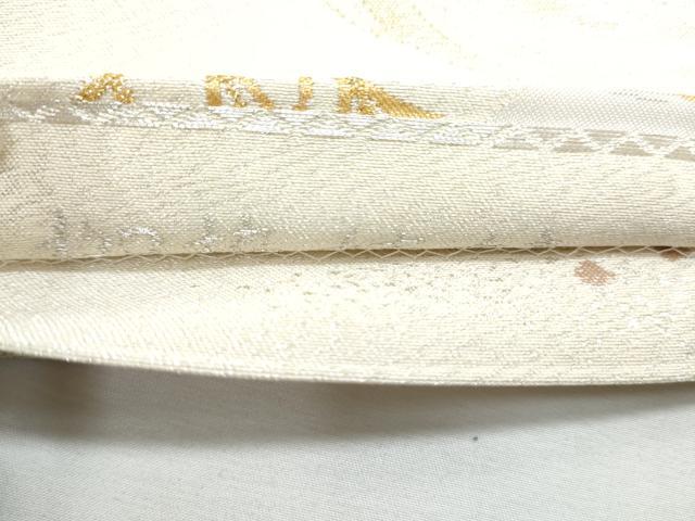 平和屋着物◎六通柄袋帯 渡橋文 金銀糸 正絹 逸品 CABF7929th