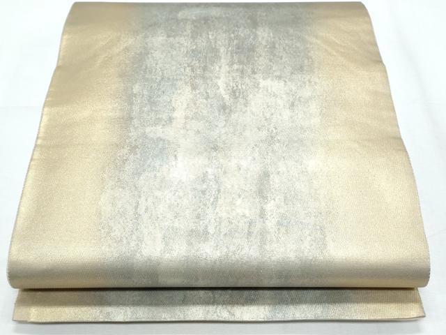 平和屋着物◎六通柄袋帯 霞文 金糸 正絹 逸品 CABF7931th