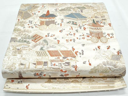 平和屋着物◎六通柄袋帯　祇園祭礼　金糸　正絹　逸品　CABF7960th