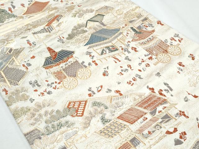 平和屋着物◎六通柄袋帯　祇園祭礼　金糸　正絹　逸品　CABF7960th
