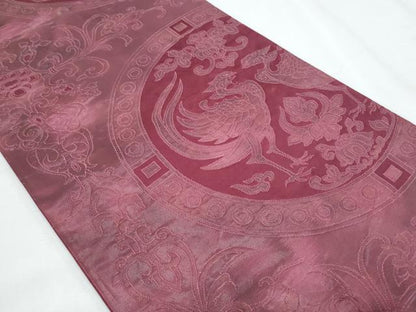 平和屋着物◎六通柄袋帯 向かい鳥花文 正絹 逸品 CABF7963th