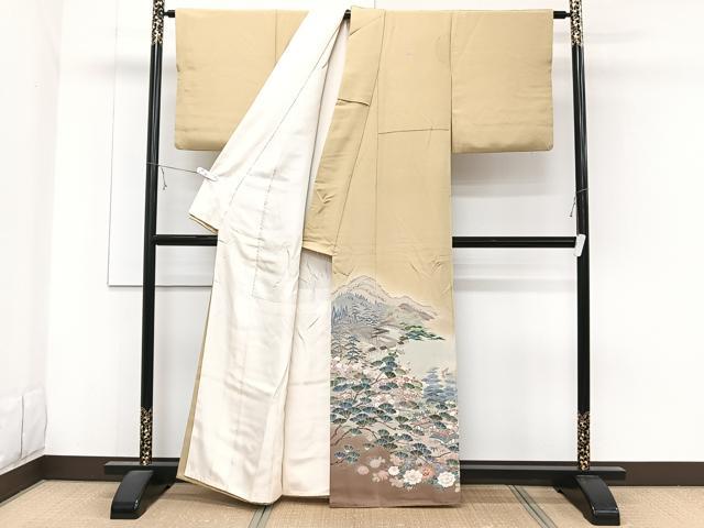 平和屋着物■豪華色留袖　友禅　作家物　遠山風景文　松竹梅　暈し染め　正絹　逸品　CABF8026xi