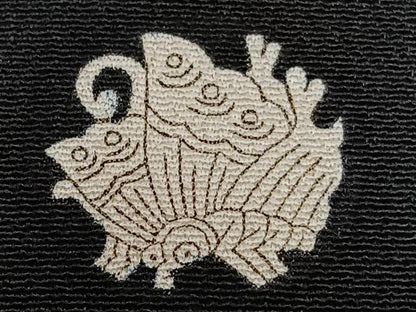 平和屋着物■豪華黒留袖 駒刺繍 鶴宝尽くし文 正絹 逸品 CABF8078xi