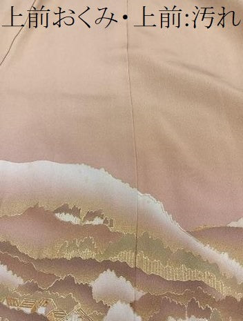 平和屋着物■訪問着　風景文　金彩　正絹　逸品　CABF8099xi