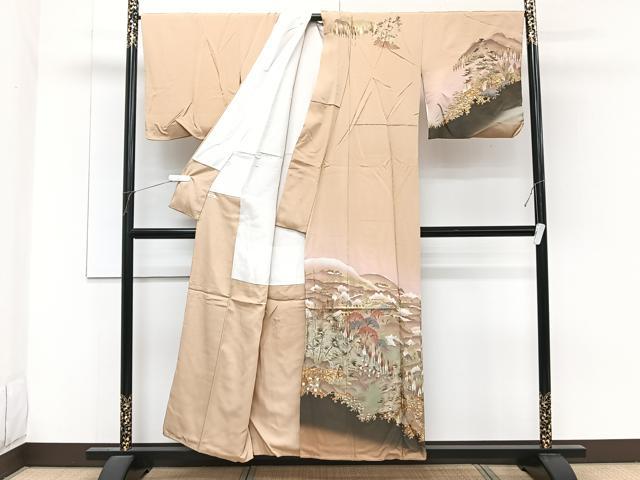 平和屋着物■訪問着　風景文　金彩　正絹　逸品　CABF8099xi