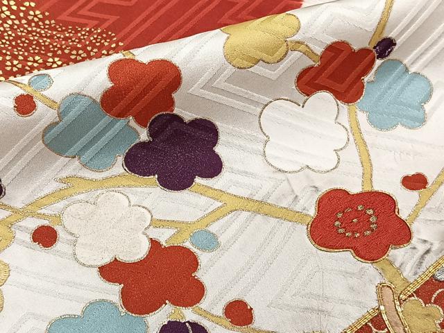 平和屋着物□豪華振袖 駒刺繍 車花文 松竹梅 金彩 正絹 逸品 CABF8107xi