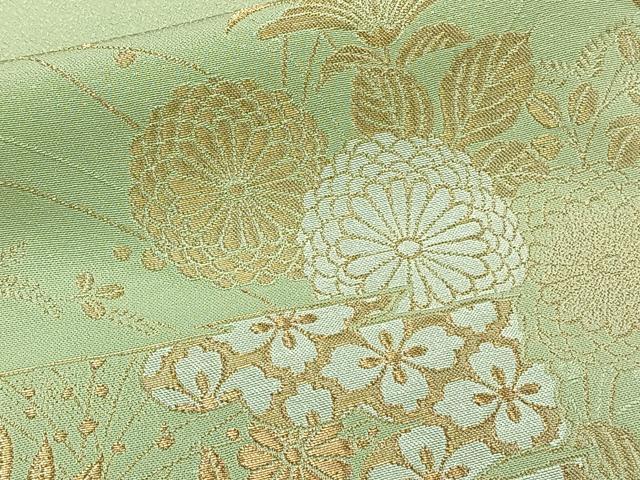 平和屋着物■豪華色留袖 草菊文 寿光織 金糸 正絹 逸品 CABF8108xi