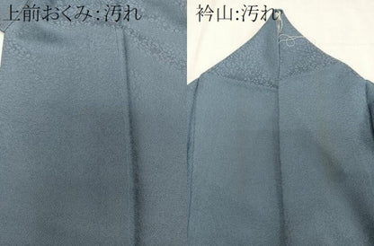 平和屋着物■上質な色無地　舞花地紋　鉄御納戸色　そごう扱い　正絹　逸品　CABF8121xi