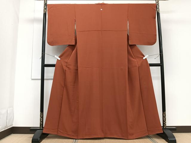 平和屋着物■上質な色無地　作家物　雀茶色　正絹　逸品　CABF8122xi