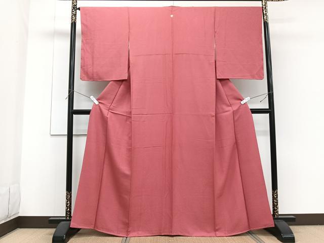 平和屋着物■上質な色無地　今様色　正絹　逸品　未使用　CABF8123xi