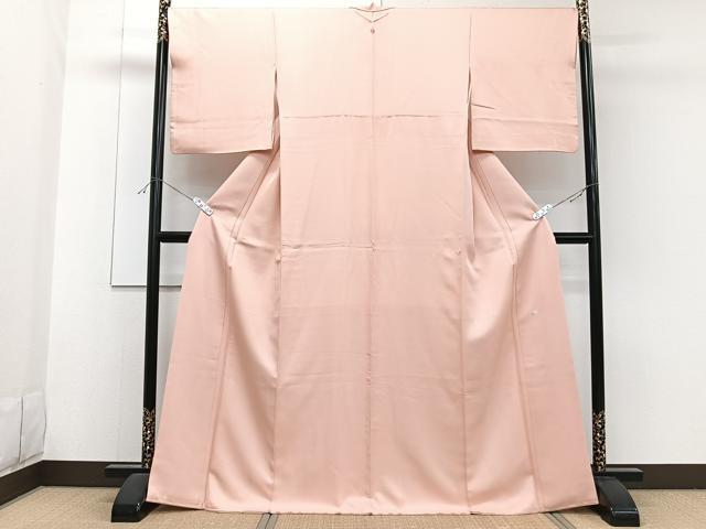 平和屋着物●上質な色無地　薄柿色　正絹　逸品　未使用　CABD7363ut 平和屋着物▽上質な色無地 単衣 薄柿色 正絹 逸品 AABG8725jh : 平和屋