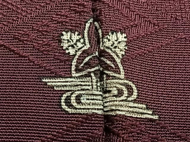 平和屋着物■上質な色無地　菱花地紋　紫鳶色　正絹　逸品　CABF8125xi