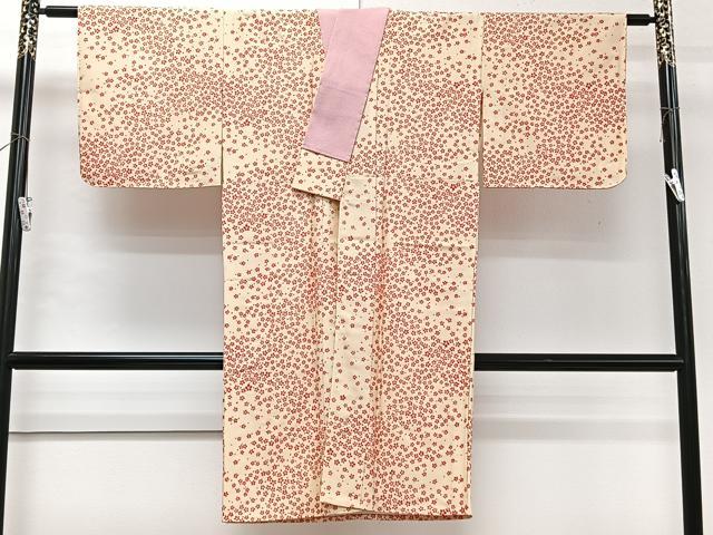 平和屋着物■長襦袢 無双仕立て 小花文 正絹 逸品 CABF8127xi