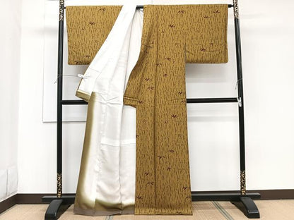 平和屋着物■上質な小紋 笹文 正絹 逸品 CABF8133xi