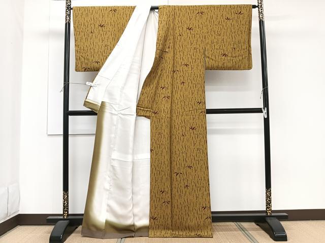 平和屋着物■上質な小紋 笹文 正絹 逸品 CABF8133xi