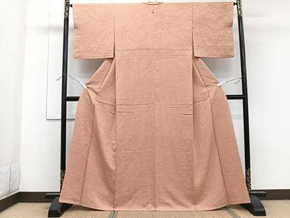 平和屋着物■上質な色無地 樹林地紋 ときがら茶色 正絹 逸品 CABF8134xi