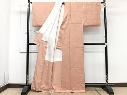 平和屋着物■上質な色無地 樹林地紋 ときがら茶色 正絹 逸品 CABF8134xi
