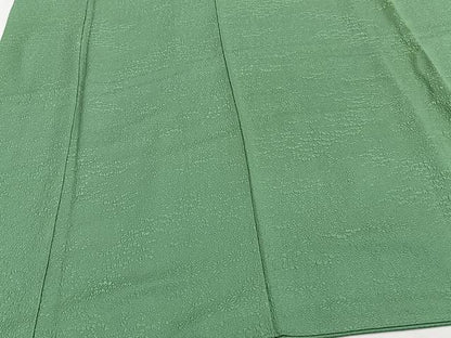 平和屋着物■上質な色無地 作家物 花地紋 緑青色 正絹 逸品 CABF8137xi