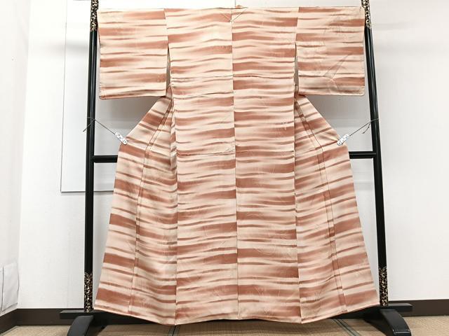 平和屋着物■上質な小紋 草花地紋 正絹 逸品 CABF8140xi