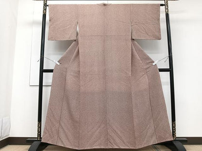 平和屋着物■上質な小紋　霞文　暈し染め　鬼しぼ縮緬　正絹　逸品　CABF8142xi