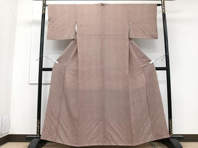 平和屋着物■上質な小紋　霞文　暈し染め　鬼しぼ縮緬　正絹　逸品　CABF8142xi