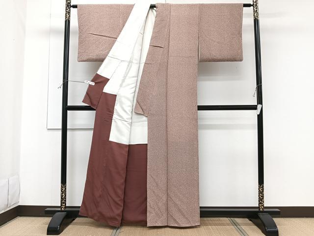 平和屋着物■上質な小紋　霞文　暈し染め　鬼しぼ縮緬　正絹　逸品　CABF8142xi