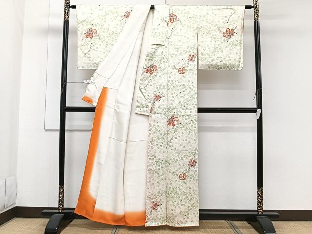 平和屋着物■上質な小紋　花車文　正絹　逸品　未使用　CABF8145xi