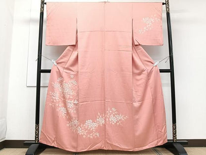 平和屋着物■訪問着　草花文　暈し染め　正絹　逸品　CABF8146xi