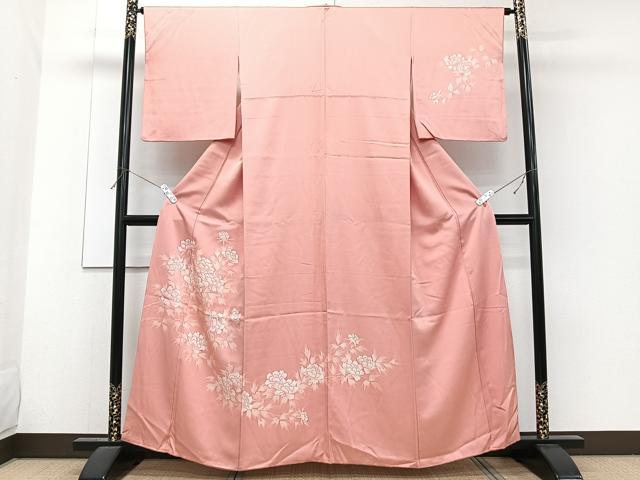 平和屋着物■訪問着　草花文　暈し染め　正絹　逸品　CABF8146xi
