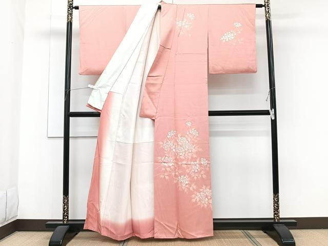 平和屋着物■訪問着　草花文　暈し染め　正絹　逸品　CABF8146xi