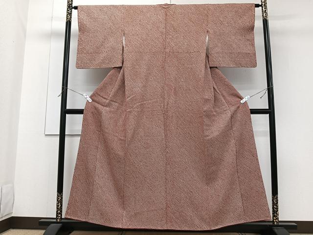 平和屋着物■大変加工の良い総絞り小紋　正絹　逸品　CABF8147xi