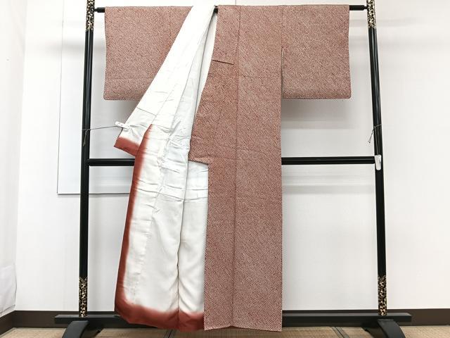平和屋着物■大変加工の良い総絞り小紋　正絹　逸品　CABF8147xi