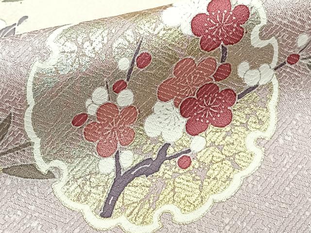 平和屋着物■訪問着　枝垂れ雪輪花文　暈し染め　金銀彩　正絹　逸品　CABF8152xi