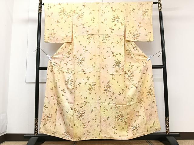 平和屋着物■上質な小紋 花蝶文 暈し染め 正絹 逸品 CABF8156xi