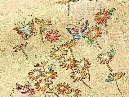 平和屋着物■上質な小紋 花蝶文 暈し染め 正絹 逸品 CABF8156xi