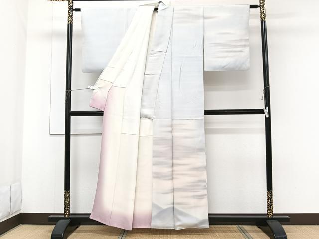 平和屋着物■訪問着　霞文　暈し染め　正絹　逸品　CABF8157xi