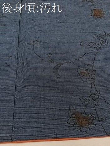 平和屋着物■上質な紬　花唐草文　正絹　逸品　CABF8161xi