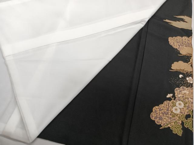 平和屋着物■豪華黒留袖　雲取り束ね宝花文　金彩　正絹　逸品　CABF8165xi
