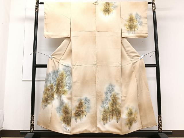 平和屋着物●本塩沢　やまだ織　訪問着　樹林文　正絹　逸品　DABC3450az 楽天市場】平和屋着物□極上 本塩沢 やまだ織 単衣 110亀甲 かすり