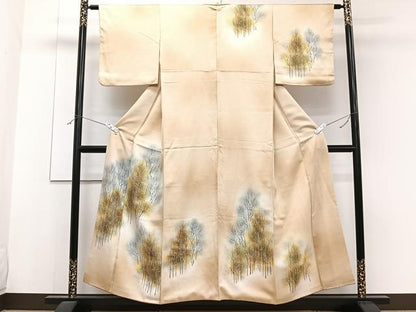平和屋着物■訪問着　樹林文　暈し染め　正絹　逸品　CABF8167xi