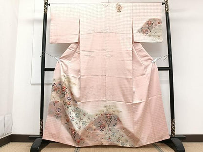 平和屋着物■訪問着　花鳥文　金彩　正絹　逸品　CABF8170xi