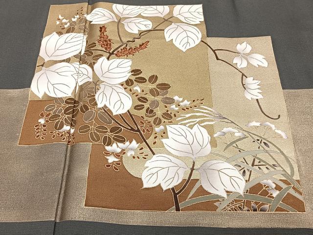 平和屋着物■訪問着　刺繍　色紙重ね枝花文　金彩　正絹　逸品　CABF8171xi