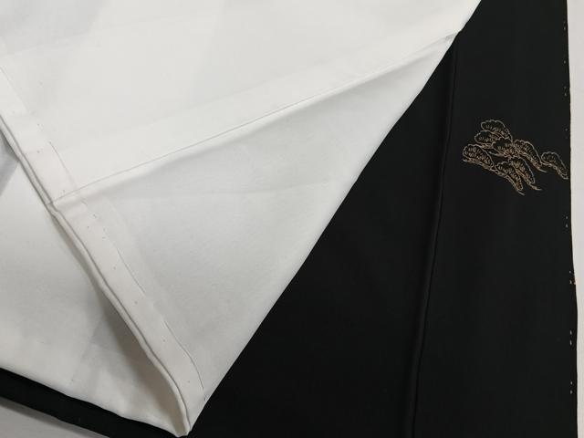 平和屋着物■豪華黒留袖　流水風景文　金彩　正絹　逸品　CABF8178xi