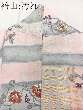 平和屋着物■上質な小紋 花唐草文 金彩 正絹 逸品 CABF8181xi
