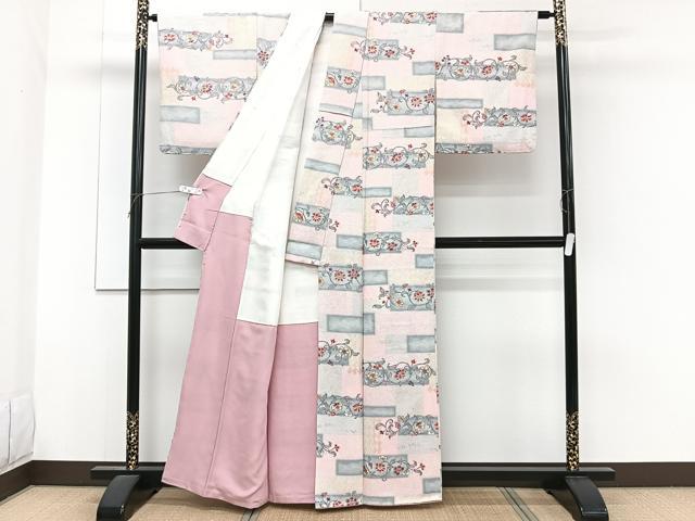 平和屋着物■上質な小紋 花唐草文 金彩 正絹 逸品 CABF8181xi