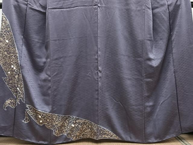 平和屋着物■訪問着　絞り　草花文　暈し染め　金彩　正絹　逸品　CABF8185xi