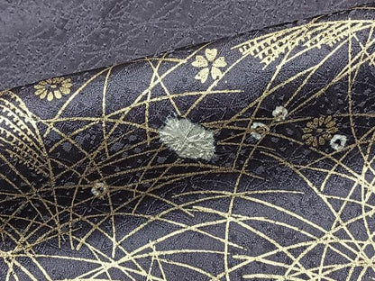 平和屋着物■訪問着　絞り　草花文　暈し染め　金彩　正絹　逸品　CABF8185xi